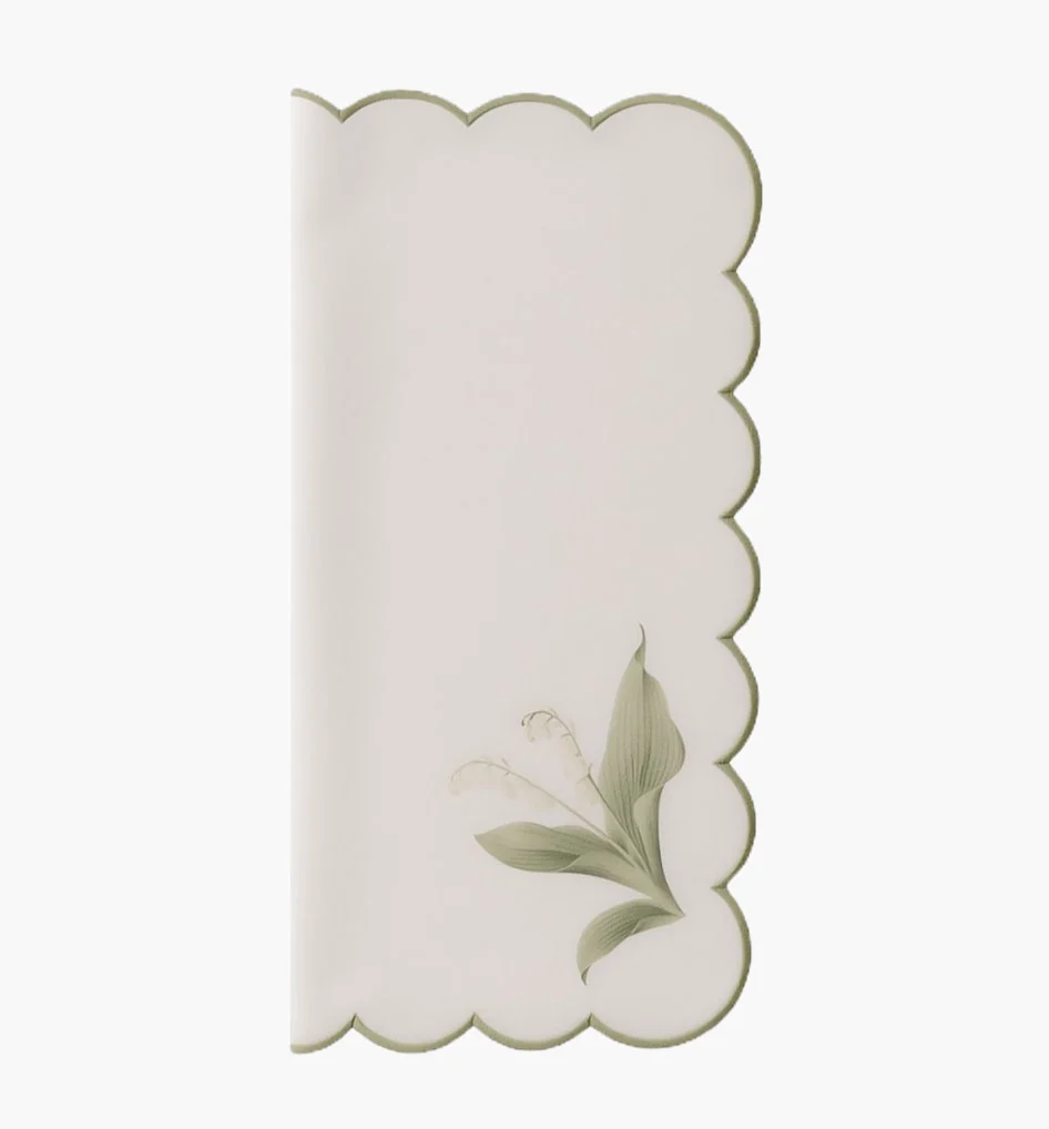 Lily Of The Valley - Scalloped Napkin napkins