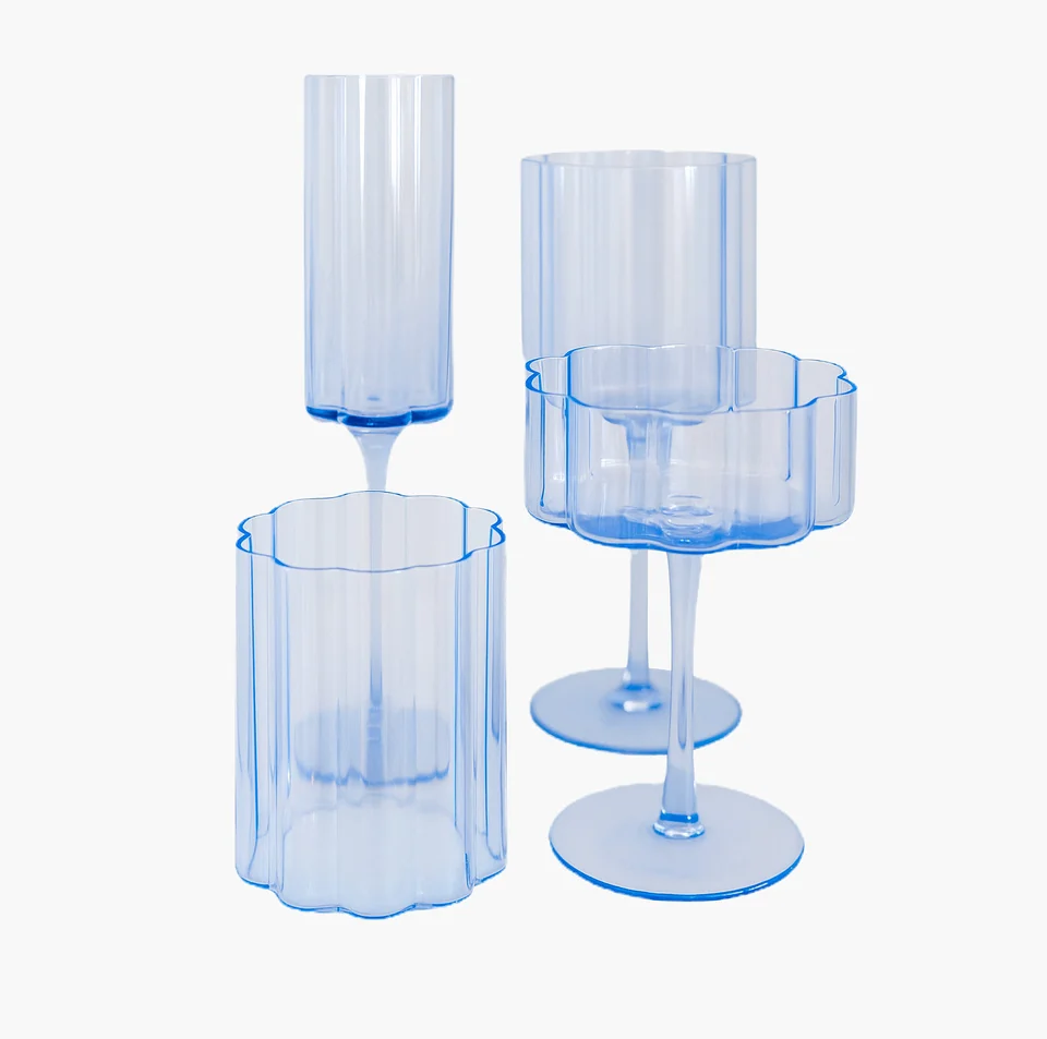 Scalloped Glass - French Blue