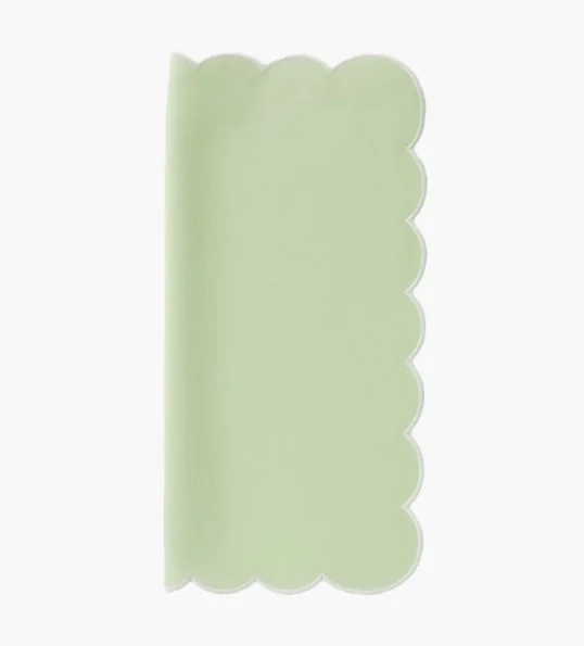 Scalloped Napkin - Lime Green napkins