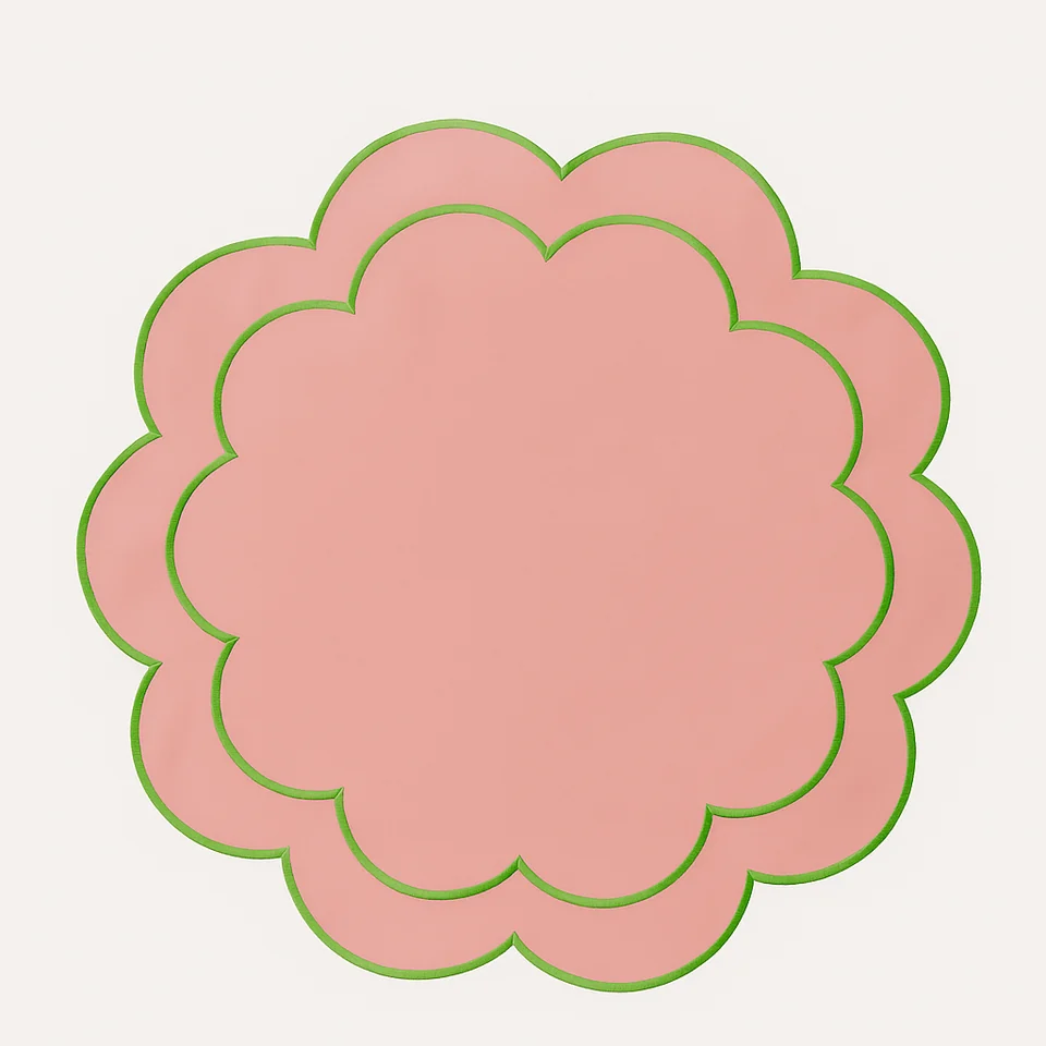 Scalloped Petal Napkin - Sage Blush napkins