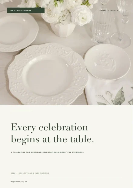 The Plate Company Collections & Inspirations catalogue cover